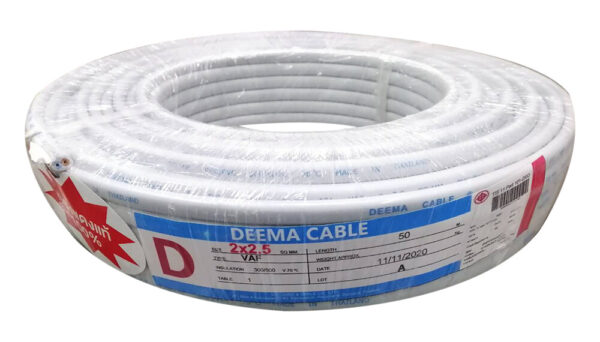 c66355c46faeca9ebc3285f15762a1dd สายไฟ VAF DEEMA 2x2.5 - ขด 50 ม.