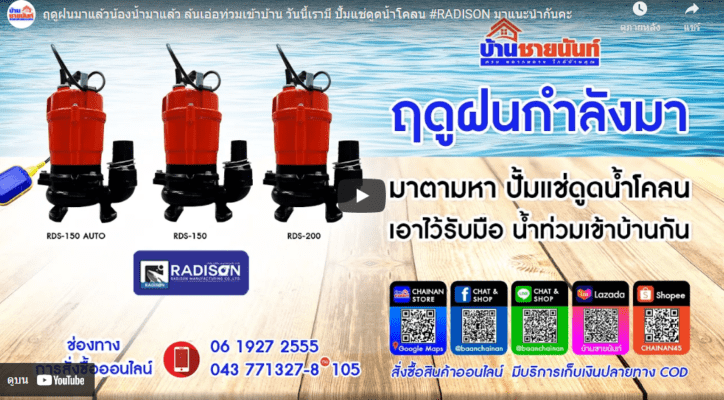 ปั้มแช่ดูดน้ำโคลน RADISON